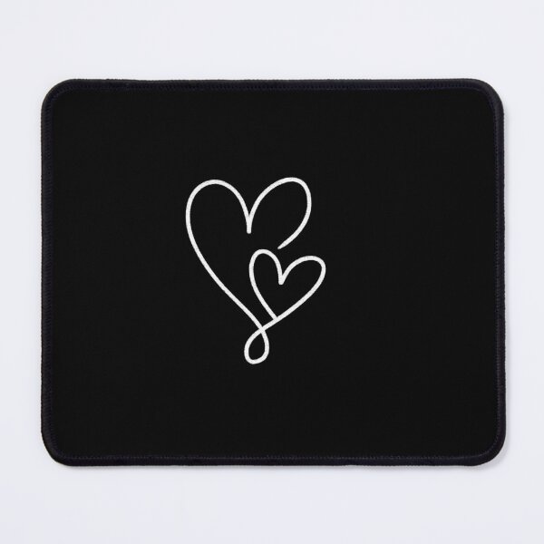 Item preview, Minimalist White Interlocking Double Heart Line Art designed and sold by somimalikkk.