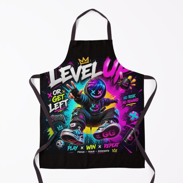Item preview, Level Up Gaming Neon Character or Get Left designed and sold by AgnesB77.