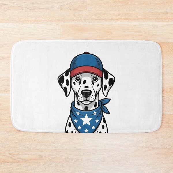 Item preview, Dalmatian Wearing Patriotic Cap And Star Bandana designed and sold by Canvas-Whispers.