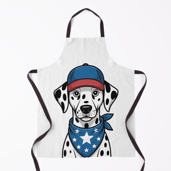 Item preview, Dalmatian Wearing Patriotic Cap And Star Bandana designed and sold by Canvas-Whispers.