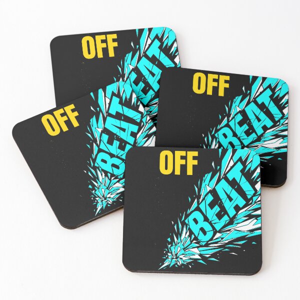 Item preview, Off Beat Shattered Glass Typography Electronic Music Aesthetic Gift designed and sold by BikeRelaxStudio.