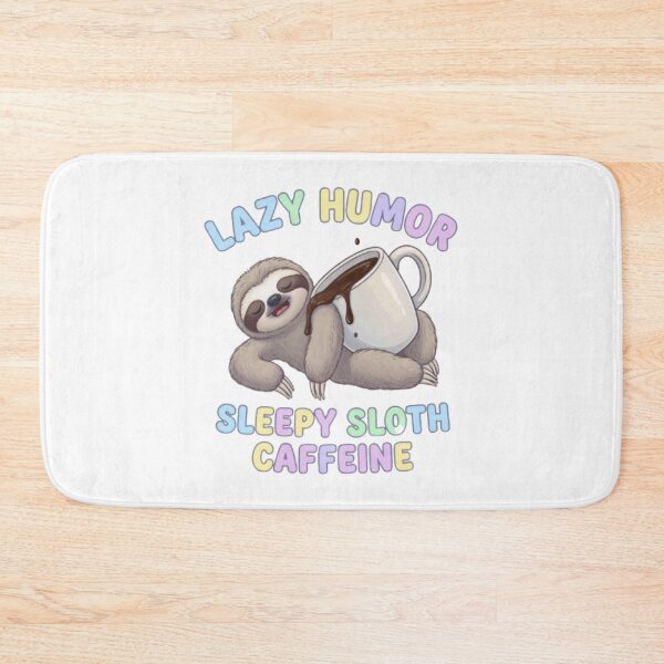 Item preview, Funny Sloth Sleeping with Coffee  designed and sold by PixelStyle Studio.