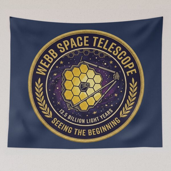 Item preview, Webb Space Telescope Patch Seeing the Beginning designed and sold by CalmCapy Co.