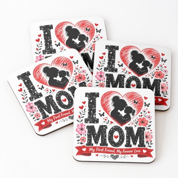 Item preview, I Love Mom Sticker – Cute Mother’s Day Gift Design designed and sold by NorthernDk_art .