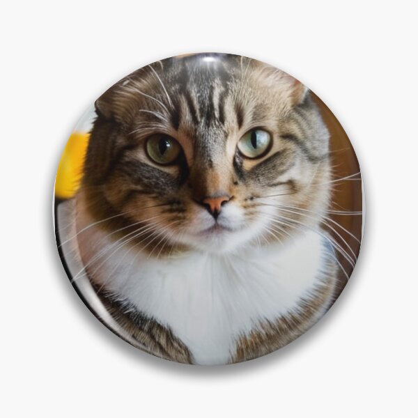 Item preview, Animals - Gray and White Tabby Cat, Piercing Green-Eyed Gaze designed and sold by DoodyPets.