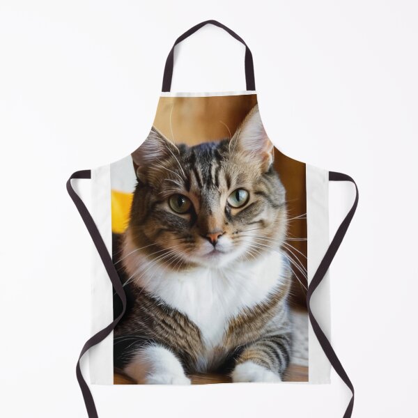 Item preview, Animals - Gray and White Tabby Cat, Piercing Green-Eyed Gaze designed and sold by DoodyPets.