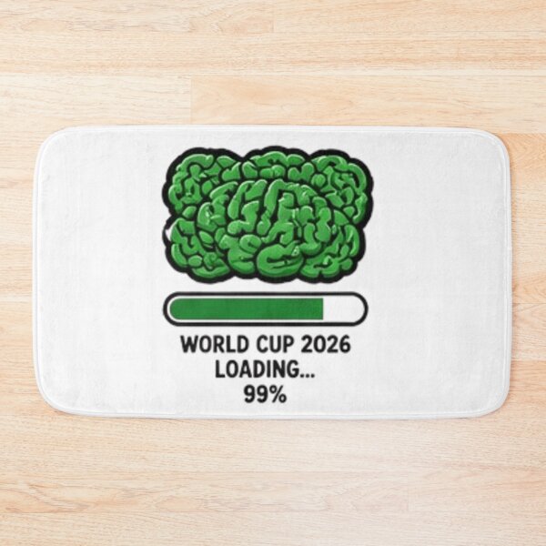 Item preview, World Cup 2026 Loading 99% Funny Football Brain Sticker designed and sold by Pixanova.