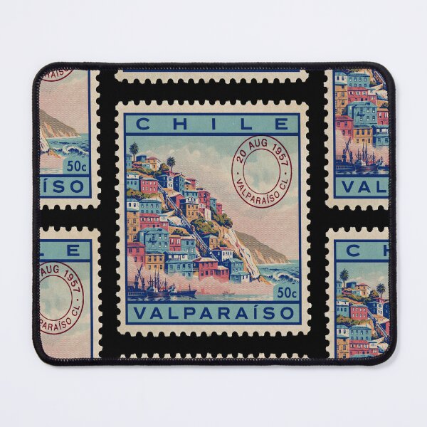 Item preview, Valparaíso Chile Coastal Postage Stamp Travel Sticker designed and sold by stickercuffs.