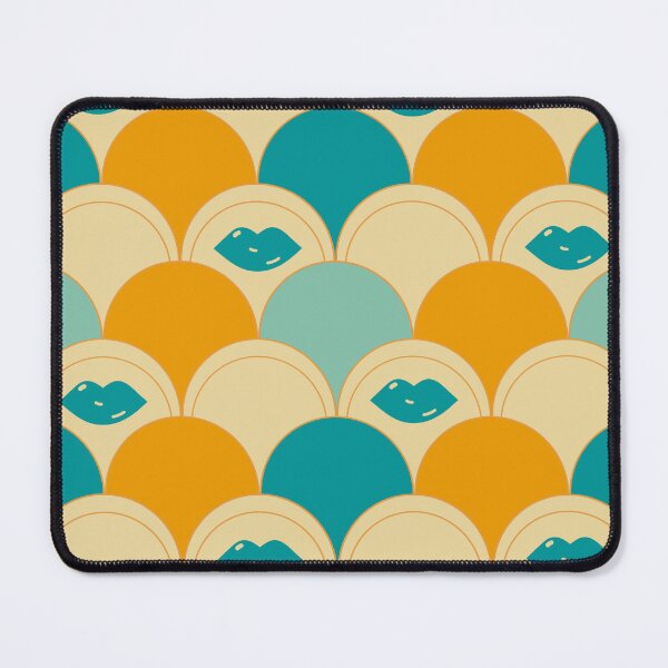 Item preview, Seventies arcade pattern in blue, beige and yellow designed and sold by StefanStudioArt.