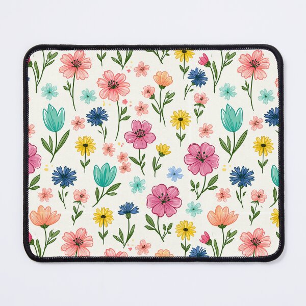 Item preview, Soft Romantic Cute Hand-Drawn Flowers Seamless Pattern designed and sold by GrinGalore.