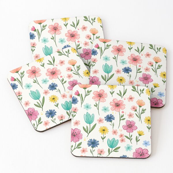 Item preview, Soft Romantic Cute Hand-Drawn Flowers Seamless Pattern designed and sold by GrinGalore.