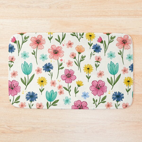 Item preview, Soft Romantic Cute Hand-Drawn Flowers Seamless Pattern designed and sold by GrinGalore.