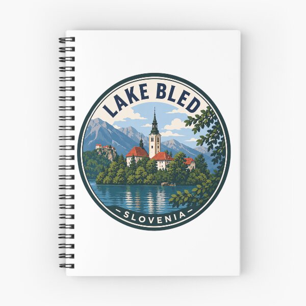 Item preview, Lake Bled Slovenia Vintage Travel Design designed and sold by NewNomads.