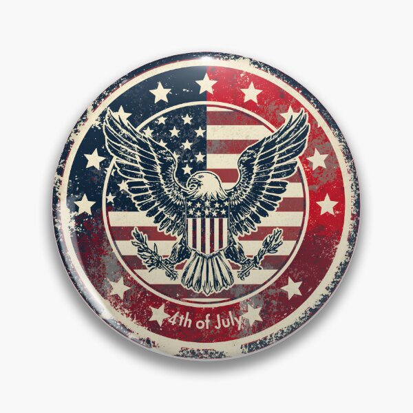 Item preview, Retro 4th of July Patriotic Eagle Seal Graphic designed and sold by QuirkyCloud Designs.