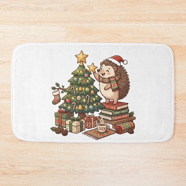 Item preview, Cute Christmas Hedgehog designed and sold by MzulhilmiZam.