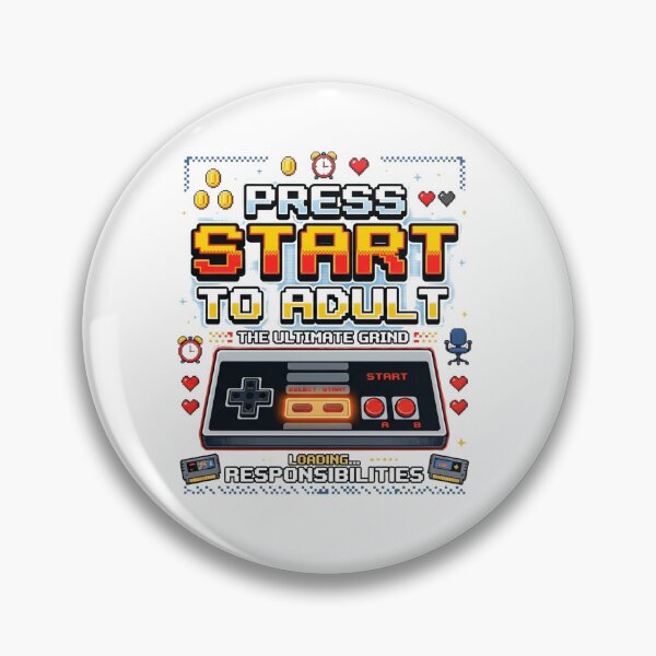 Item preview, Press Start to Adult: The Ultimate Grind designed and sold by Zack's Digital Threads.