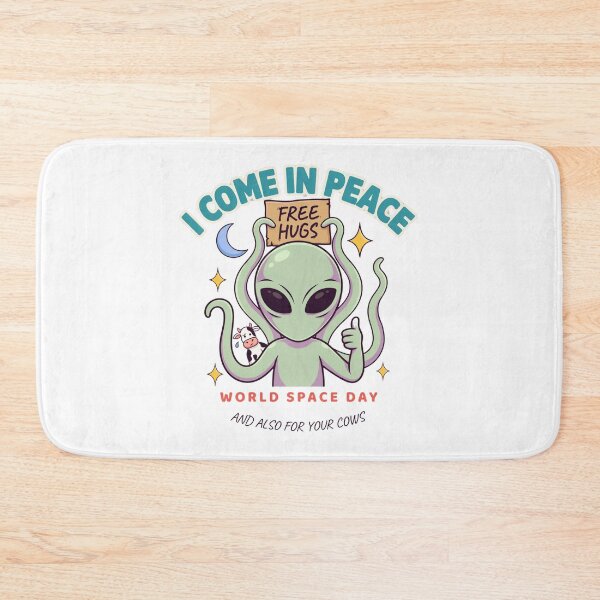 Item preview, I Come In Peace Free Hugs — And Also For Your Cows World Space Day T-Shirt V2 designed and sold by DarylWelsh2024.