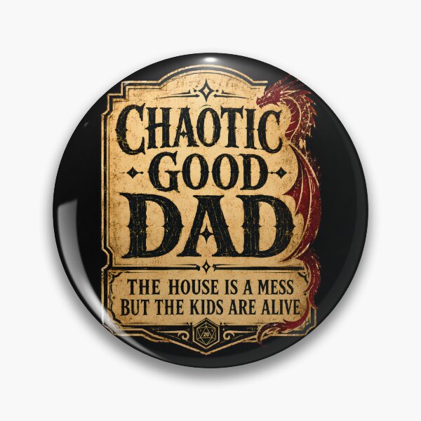 Item preview, Chaotic Good Dad Shirt, The House Is A Mess But The Kids Are Alive Tee, Funny RPG Gamer Father's Day Gift, Retro Dragon designed and sold by THREE LITTLE BEANS.