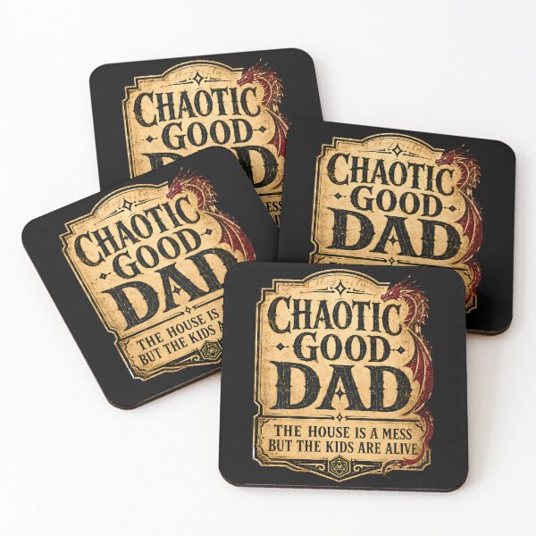 Item preview, Chaotic Good Dad Shirt, The House Is A Mess But The Kids Are Alive Tee, Funny RPG Gamer Father's Day Gift, Retro Dragon designed and sold by THREE LITTLE BEANS.