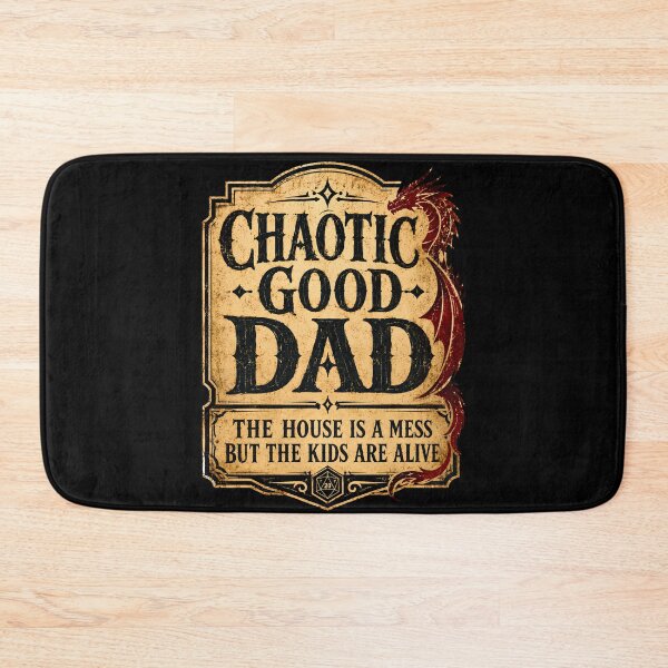 Item preview, Chaotic Good Dad Shirt, The House Is A Mess But The Kids Are Alive Tee, Funny RPG Gamer Father's Day Gift, Retro Dragon designed and sold by THREE LITTLE BEANS.