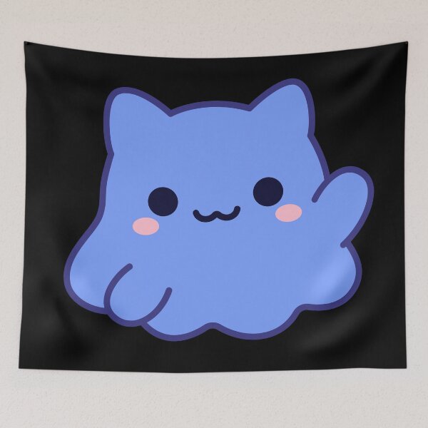 Item preview, Mochi Blue Cute Kawaii Cat Octopus Blob designed and sold by MimochiStudio.
