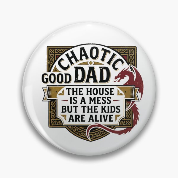 Item preview, Chaotic Good Dad Shirt, The House Is A Mess But The Kids Are Alive Tee, Funny RPG Gamer Father's Day Gift, Retro Dragon designed and sold by THREE LITTLE BEANS.