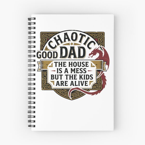 Item preview, Chaotic Good Dad Shirt, The House Is A Mess But The Kids Are Alive Tee, Funny RPG Gamer Father's Day Gift, Retro Dragon designed and sold by THREE LITTLE BEANS.