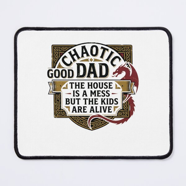 Item preview, Chaotic Good Dad Shirt, The House Is A Mess But The Kids Are Alive Tee, Funny RPG Gamer Father's Day Gift, Retro Dragon designed and sold by THREE LITTLE BEANS.