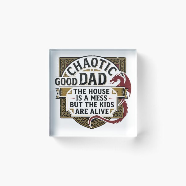 Item preview, Chaotic Good Dad Shirt, The House Is A Mess But The Kids Are Alive Tee, Funny RPG Gamer Father's Day Gift, Retro Dragon designed and sold by THREE LITTLE BEANS.