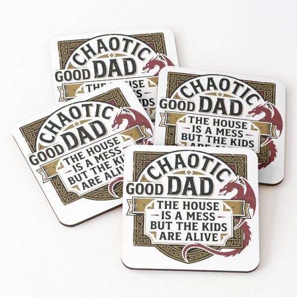 Item preview, Chaotic Good Dad Shirt, The House Is A Mess But The Kids Are Alive Tee, Funny RPG Gamer Father's Day Gift, Retro Dragon designed and sold by THREE LITTLE BEANS.