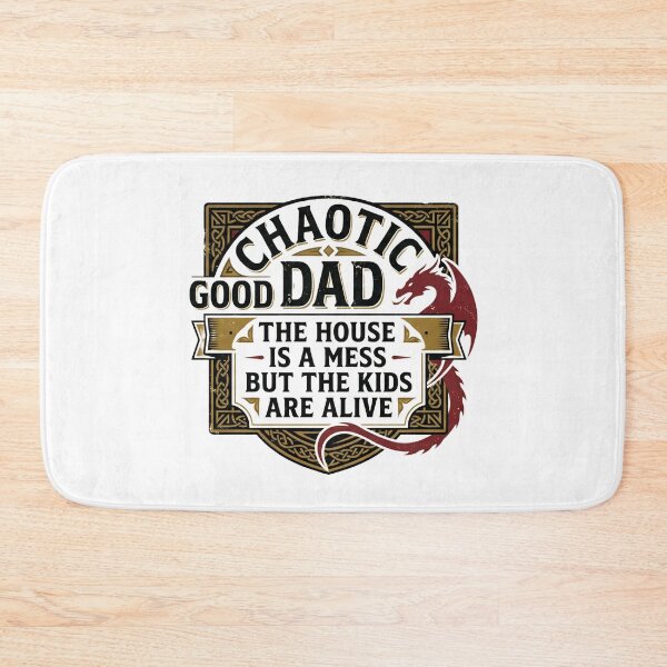 Item preview, Chaotic Good Dad Shirt, The House Is A Mess But The Kids Are Alive Tee, Funny RPG Gamer Father's Day Gift, Retro Dragon designed and sold by THREE LITTLE BEANS.