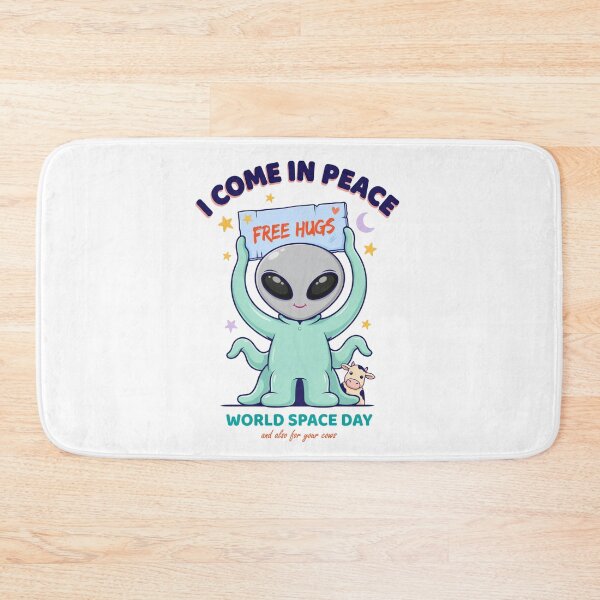 Item preview,  I Come In Peace Free Hugs — And Also For Your Cows World Space Day T-Shirt V3 designed and sold by DarylWelsh2024.
