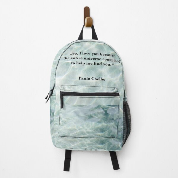 Item preview, Paulo Coelho quote Universe Conspired declaration of love water designed and sold by Mauswohn.