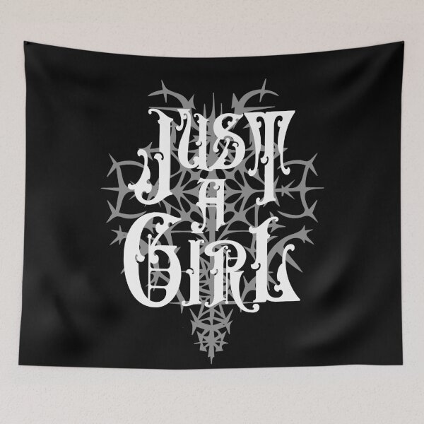 Item preview, Just A Girl vintage Gothic Blackletter Typography Design  designed and sold by Colorfulman.