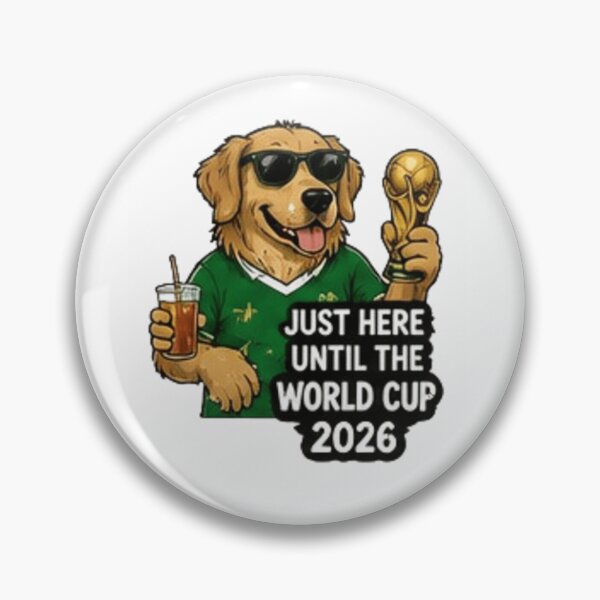 Item preview, Just Here Until the World Cup 2026 Funny Dog Football designed and sold by Pixanova.