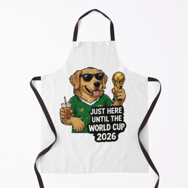 Item preview, Just Here Until the World Cup 2026 Funny Dog Football designed and sold by Pixanova.