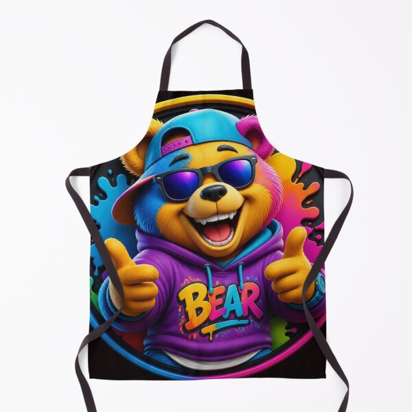 Item preview, Colorful Graffiti Bear Thumbs Up Streetwear designed and sold by AgnesB77.