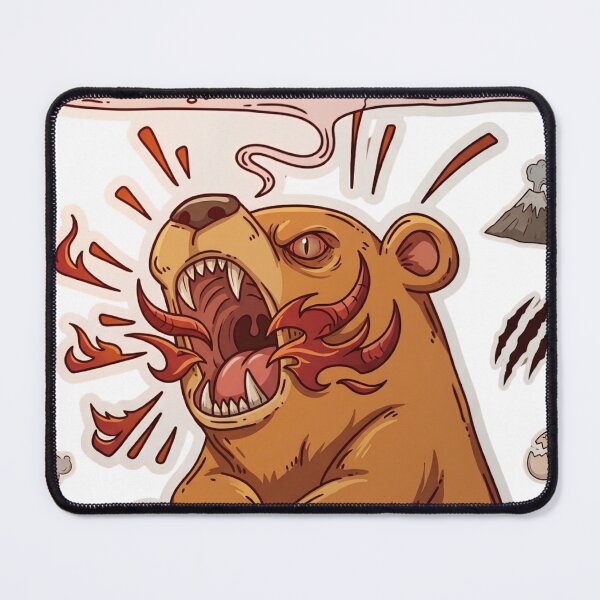 Item preview, Due to Personal Reasons I am Awakening the Fire - Funny Angry Bear Sticker Poster designed and sold by Tharaazu.
