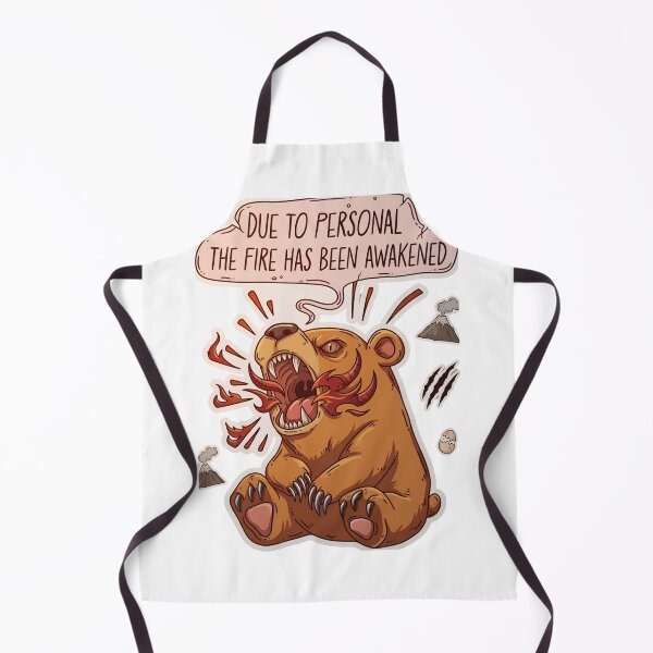 Item preview, Due to Personal Reasons I am Awakening the Fire - Funny Angry Bear Sticker Poster designed and sold by Tharaazu.