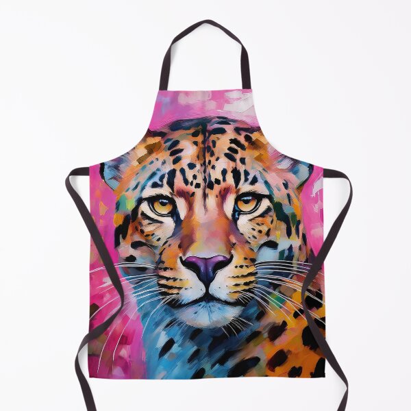 Item preview, Portrait painting colorful Leopard pink backround designed and sold by TYA - Take Your Art.