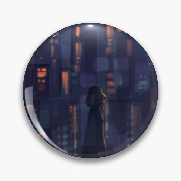Item preview, Melancholic Cyberpunk City Skyline Shadow Figure designed and sold by AuraVistaF.