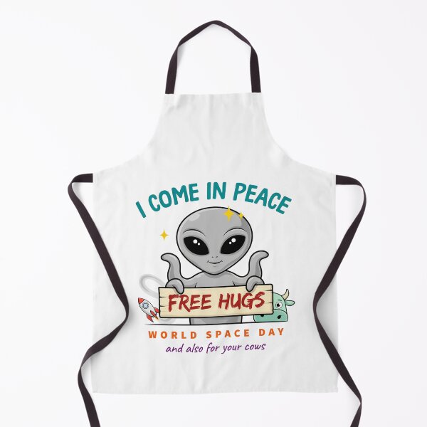 Item preview, I Come In Peace Free Hugs — And Also For Your Cows World Space Day T-Shirt V4 designed and sold by DarylWelsh2024.