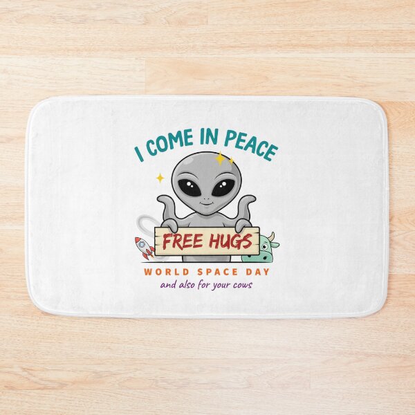Item preview, I Come In Peace Free Hugs — And Also For Your Cows World Space Day T-Shirt V4 designed and sold by DarylWelsh2024.