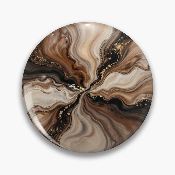 Item preview, Elegant Marble Flow Abstract Art – Neutral Beige Brown & Gold Fluid Acrylic Design designed and sold by LinaDesign Store.