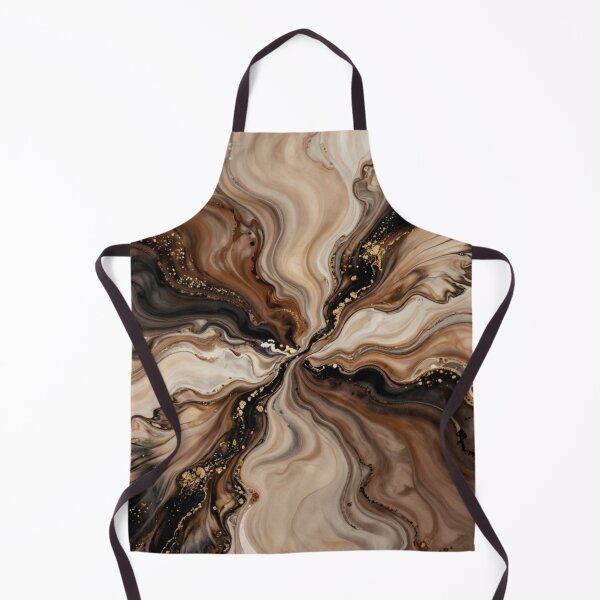 Item preview, Elegant Marble Flow Abstract Art – Neutral Beige Brown & Gold Fluid Acrylic Design designed and sold by LinaDesign Store.