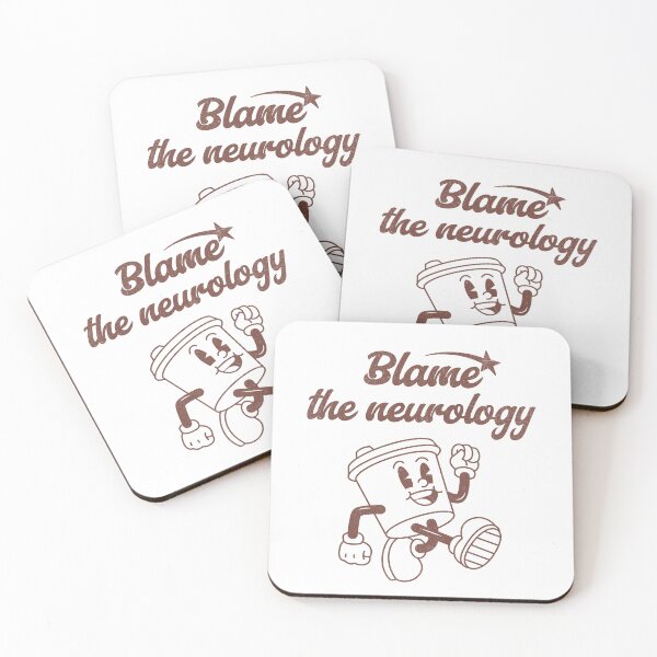 Item preview, Blame the Neurology Funny Coffee Lover Gift T-Shirt Retro Running Cup Sarcastic Humor Tee designed and sold by lenalenspod.