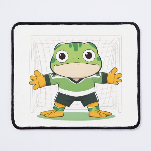 Item preview, Goalkeeper Frog — Kawaii Soccer Frog Sticker designed and sold by tommysworks.