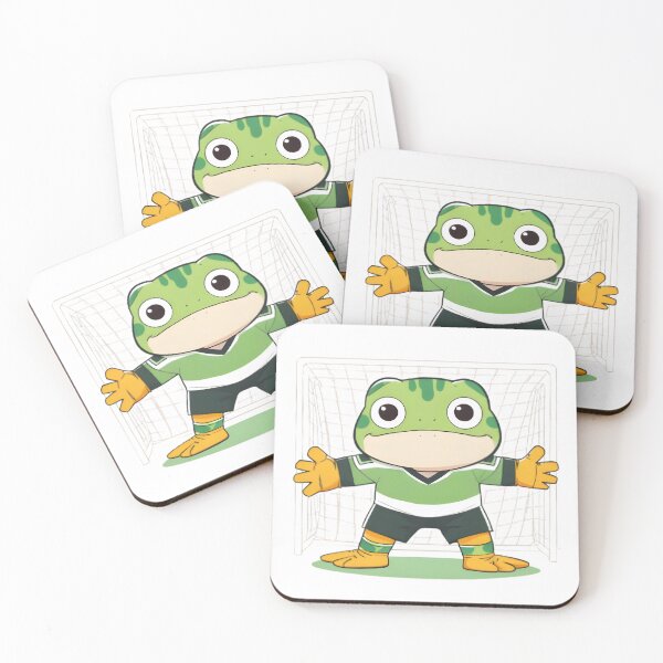 Item preview, Goalkeeper Frog — Kawaii Soccer Frog Sticker designed and sold by tommysworks.