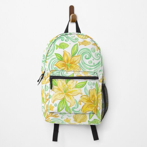 Item preview, Yellow Lily Ocean Floral Seamless Pattern designed and sold by FashioonTrends.