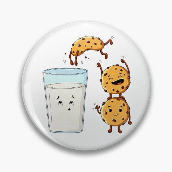 Item preview, Happy Cookies Jumping Into Milk Glass designed and sold by OKartashova.